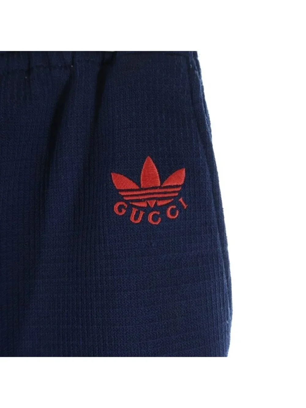 Gucci Adidas Logo Embroidery Easy Track Pants Navy Zajrv